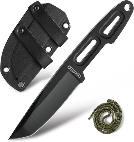 Omesio Small Tanto Fixed Blade Knife, 3.14" 5Cr13MoV Steel EDC Knife in Saudi Arabia