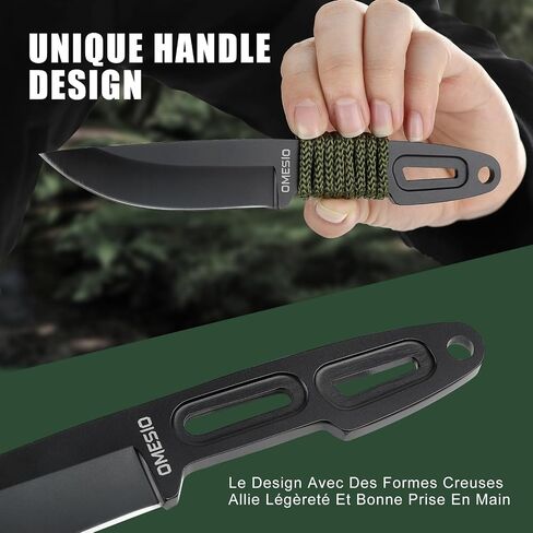 Omesio Small Tanto Fixed Blade Knife, 3.14" 5Cr13MoV Steel EDC Knife in Saudi Arabia