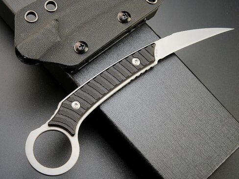 C1394 Fixed Blade Knife, AUS-8 Stonewashed Steel Blade G10 Handle EDC Tool Knife for Outdoor Survival Hiking Camping with Kydex Sheath(Silver) in Saudi Arabia