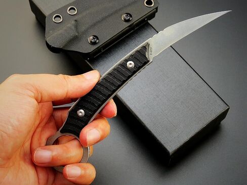 C1394 Fixed Blade Knife, AUS-8 Stonewashed Steel Blade G10 Handle EDC Tool Knife for Outdoor Survival Hiking Camping with Kydex Sheath(Silver) in Saudi Arabia