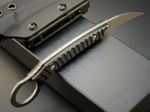 C1394 Fixed Blade Knife, AUS-8 Stonewashed Steel Blade G10 Handle EDC Tool Knife for Outdoor Survival Hiking Camping with Kydex Sheath(Silver) in Saudi Arabia