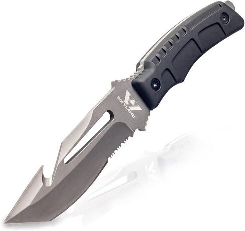 WEYLAND Survival Knife - Full Tang Fixed Blade with MOLLE Sheath in Kuwait