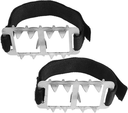 PRETYZOOM Mountaineering Ice Grippers 10-Spike Shoe Covers Non-Slip Snow Crampons for Hiking Outdoor Climbing Winter Traction Cleats in Saudi Arabia