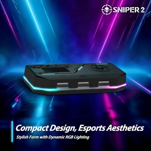Brook Sniper 2 Keyboard and Mouse Adapter for PS5 PS4 Xbox Series X|S Xbox One Switch Switch 2 PC Mobile – RGB Lighting, Smart Macro, Controller Tuning, OTA Update in Saudi Arabia