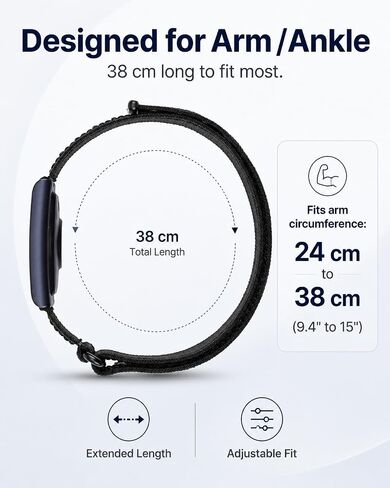 Bicep Band Compatible with Amazfit Helio Strap, 38cm Breathable Nylon Band in Kuwait