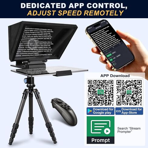 12" Portable Teleprompter for Tablet & DSLR Camera with APP Remote in Saudi Arabia