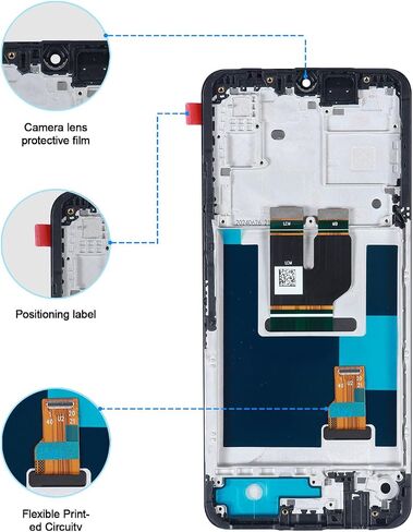 Fit for T-Mobile Revvl 7 5G LCD Screen Replacement - 6.58" Display Assembly with Touch Digitizer, Frame & Repair Tools for TMRV075G, Revvl 7 LCD Replacement in Saudi Arabia