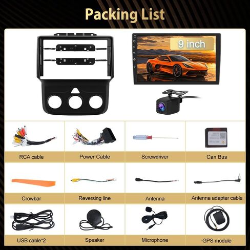 Android 13 Car Radio for Dodge Ram 1500/2500/3500 2013-2019 [4Core+32GB] in Saudi Arabia