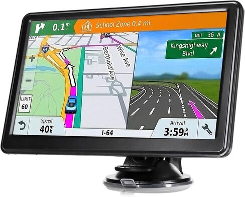 7" Car GPS,2026 NA Lifetime Free Map,256MB+16GB Voice Speed Red Light Alert in Kuwait