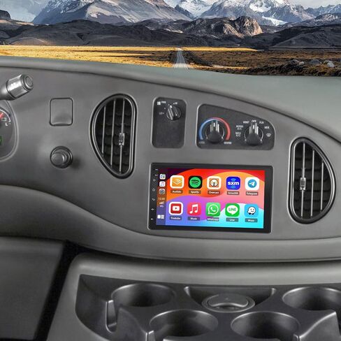 Android 15 Car Stereo for Ford E150 E250 E350 Super Duty 1998-2008 Radio Update with 7 Inch Touch Screen with Wireless Carplay Mirror Link GPS EQ BT/FM/RDS Backup Camera in Kuwait
