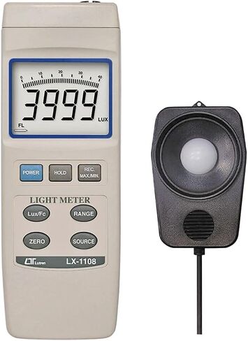 Digital Lux Meter (Range: 0 to 4,00,000 Lux) for Auditoriums | Industrial Light Meter | with Factory Calibration Certificate Model: LX-1108 in Kuwait