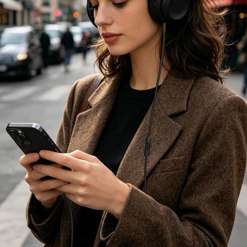 كابل صوت بديل 3.5 ملم إلى USB-C مع ميكروفون مدمج وتحكم في مستوى الصوت متوافق مع Beats بواسطة Dr. Dre Solo 3 / Solo 2 / Solo HD / Studio 2 / Studio Pro / Detox / Mixr / سماعات الرأس التنفيذية 4.6FT in Kuwait