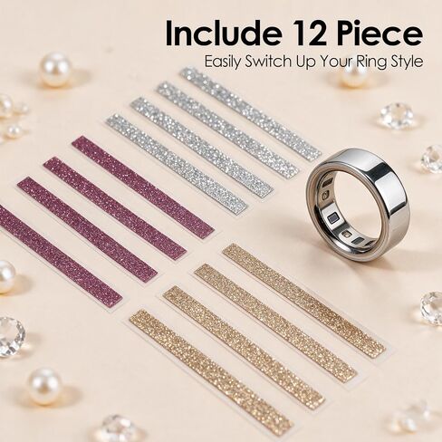 12 Pack Bling Skin Protector for Oura Ring Gen 3/4, Ultra-Thin Cover Accessories Anti-Scratch Protective Stickers for Oura Ring 3/4 in Kuwait