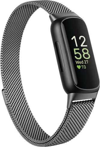 JKD Metal Bands Compatible with Fitbit Inspire 3 Bands for Women Men, Soft Stainless Steel Band Mesh Loop Strap Replacement Magnetic Wristband Accessories for Fitbit Inspire 3 Fitness Tracker in Saudi Arabia