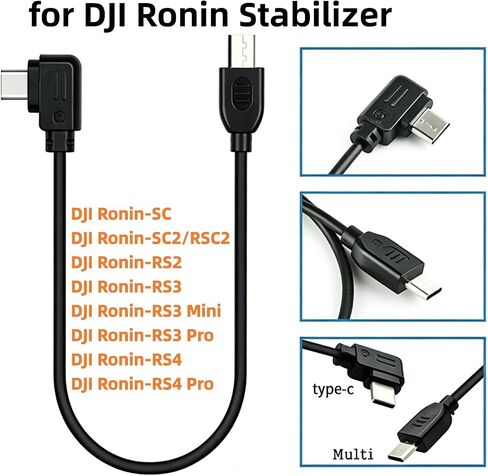 USB-C to Multi Camera Control Cable for DJI Ronin SC/SC2/RS2/RS3/RS4/RS4 Pro, Compatible with Sony A7/A7R/A7S Series, 13.8in in Saudi Arabia