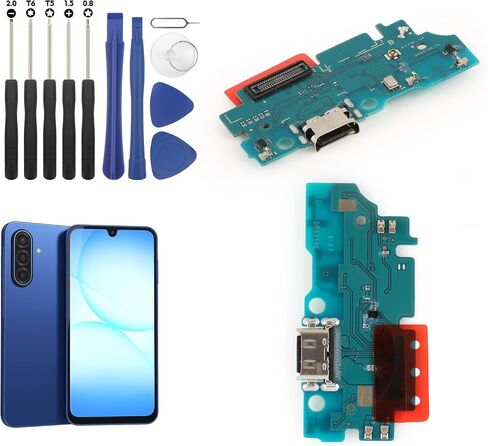Dock Connector for Samsung Galaxy A17 5G/A176U/A176B/A176P/A176E/A176M Charging Port Flex Cable Replacement for Samsung A17 5G USB Charger Dock Board Connector with Tools(Black) in Saudi Arabia