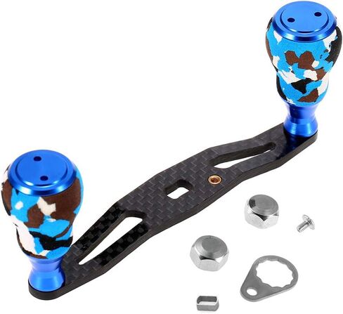 Lixada Carbon Fiber Fishing Reel Handle Baitcasting Trolling Reel Rocker Left Right Fishing Reel Crank Accessory in Saudi Arabia