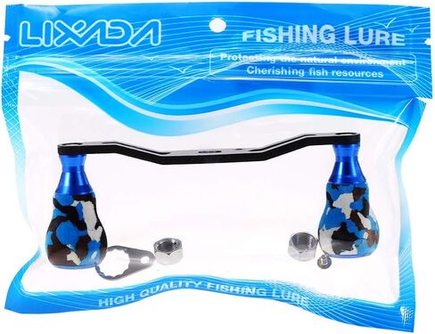 Lixada Carbon Fiber Fishing Reel Handle Baitcasting Trolling Reel Rocker Left Right Fishing Reel Crank Accessory in Saudi Arabia
