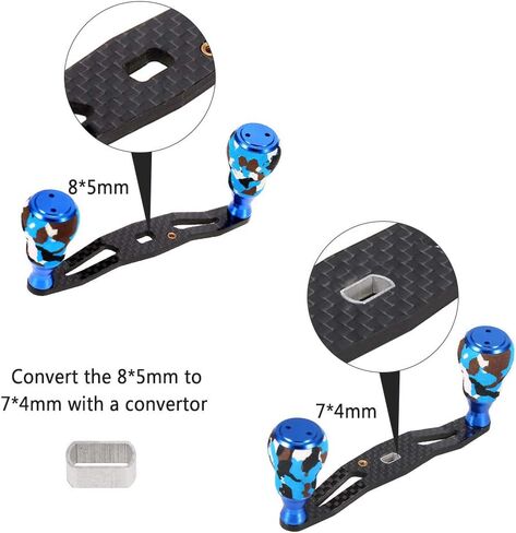 Lixada Carbon Fiber Fishing Reel Handle Baitcasting Trolling Reel Rocker Left Right Fishing Reel Crank Accessory in Saudi Arabia