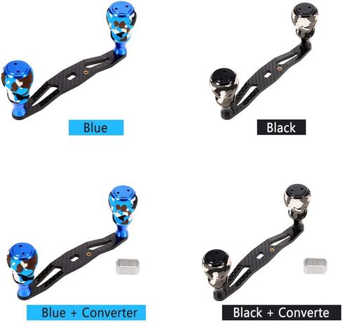 Lixada Carbon Fiber Fishing Reel Handle Baitcasting Trolling Reel Rocker Left Right Fishing Reel Crank Accessory in Saudi Arabia