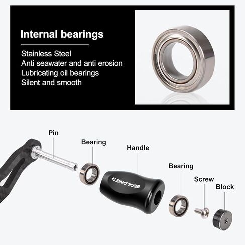 Reel Handle Replacement Compatible with Lew's, Carbon Fiber 5x8mm in Saudi Arabia