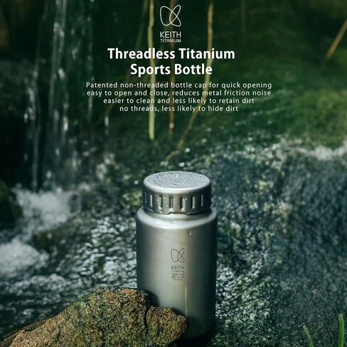 Keith Titanium Water Bottle Lightweight Wide Mouth Camping Water Bottle Cup Hiking Climbing Cycling with Storage Bag (30oz Ti3035) in Saudi Arabia