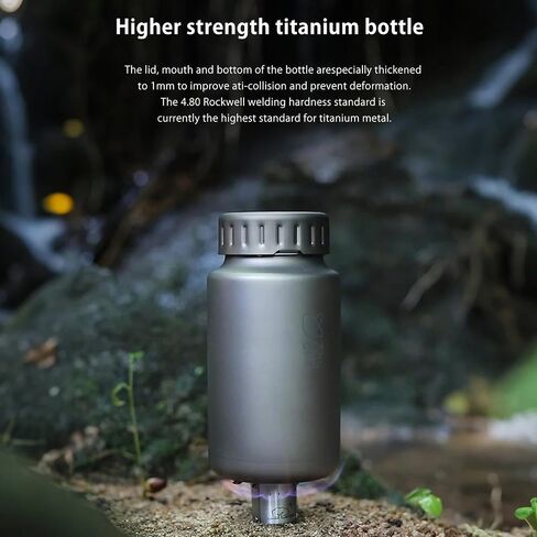 Keith Titanium Water Bottle Lightweight Wide Mouth Camping Water Bottle Cup Hiking Climbing Cycling with Storage Bag (30oz Ti3035) in Saudi Arabia