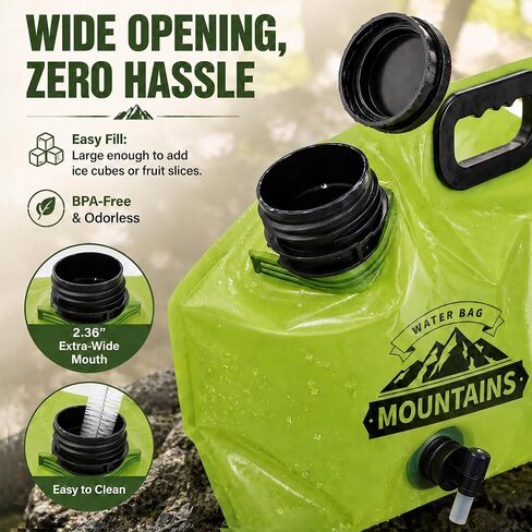 6Pack Collapsible Water Container 8L/2 Gallon Water Jug with Spigot, Reusable Water Storage Bag for Camping, Hiking, Emergency Preparedness, Survival Gear and Outdoor Travel in Saudi Arabia
