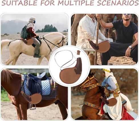 Healeved Leather Bota Bag 1L Wine Skin Flask for Camping Hiking Costume in Saudi Arabia