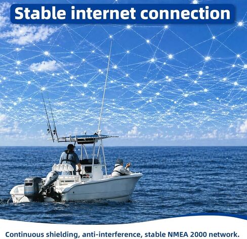 Marine-Grade NMEA 2000 T Connector (N2K), Saltwater-Resistant Brass Nuts in Kuwait