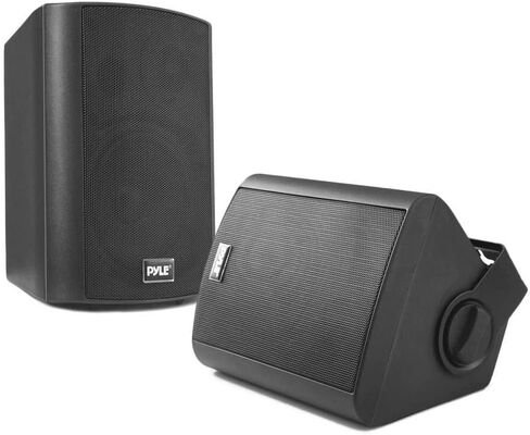 Pyle 6.5-Inch Wall Mount Waterproof Bluetooth Speaker System – Indoor/Outdoor Audio Pair with Built-in Digital Amplifier, Weather-Resistant Housing, High-Power Sound, Easy Installation (Black) in Saudi Arabia