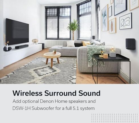 Denon Home 550 Wireless Smart Soundbar for TV with Dolby Atmos, Black in Saudi Arabia