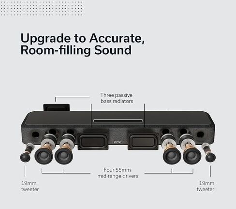 Denon Home 550 Wireless Smart Soundbar for TV with Dolby Atmos, Black in Saudi Arabia
