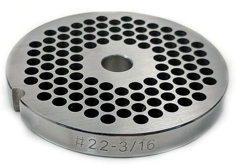 #22 3/16" Reversible Meat Grinder Plate - Cozzini Cutlery Imports (#22-3/16 Plate with Grinder Knife) in Saudi Arabia