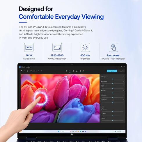 HP OmniBook X Flip 14" Next Gen AI 2-in-1 Laptop | 2K Touchscreen | Intel Core Ultra 5 226V | 16GB DDR5 RAM | 2TB PCIe SSD | Win 11 | Backlit Keyboard | Built for Work, Creativity & Productivity in Saudi Arabia
