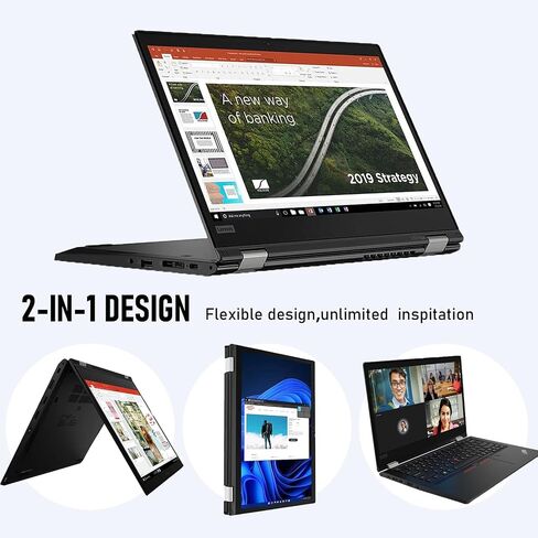 Lenovo ThinkPad L13 Yoga Gen2 2-in-1 Laptop, 13.3" FHD IPS Touchscreen Notebook with Stylus Pen, 11th Gen Intel Core i5-1135G7, 16GB DDR4 RAM 256GB SSD, Fingerprint, Windows 11 Pro(Renewed) in Saudi Arabia