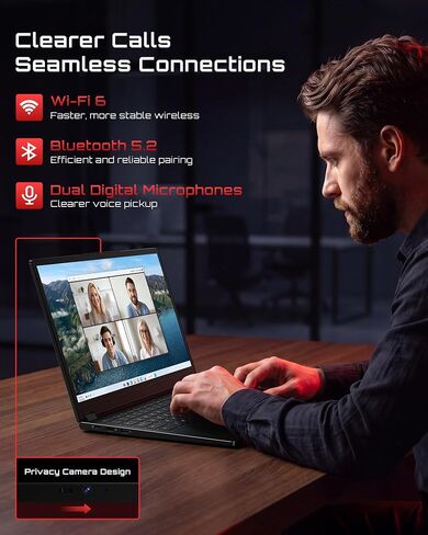 15.6" 2-in-1 Touchscreen Laptop, Core i3-10100Y, 16GB RAM, 256GB SSD, Black in Saudi Arabia