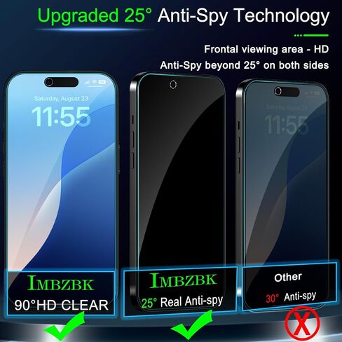 IMBZBK Privacy Screen Protector for iPhone 17 Air, Tempered Glass, 3+3 Pack in Kuwait