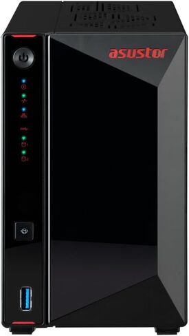 حزمة Asustor/DiscTech NAS بسعة 36 تيرابايت: خادم AS5402T NAS مع محرك أقراص SATA HDD سعة 2 × 16 تيرابايت ومحركات أقراص SSD سعة 4 × 1 تيرابايت NVMe M.2 وذاكرة وصول عشوائي سعتها 8 جيجابايت ومنافذ LAN مزدوجة 2.5 جيجابت in Kuwait