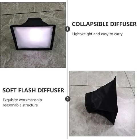 2pcs Black Foldable Fabric Flash Diffuser Sock 15x17cm in Saudi Arabia