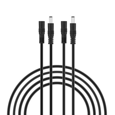 SIM&NAT 20AWG 10Ft 2.1mm x 5.5mm ذكر إلى أنثى DC تمديد سلك محول مقبس الطاقة كابل توصيل برميل، سلك تمديد لكاميرا CCTV الأمنية، DVR، HDVD، شريط إضاءة LED، حزمة من 2 in Kuwait