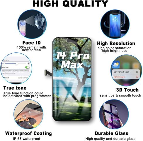 for iPhone 14 Pro Max Screen Replacement Kit,6.7" Full HD in Kuwait