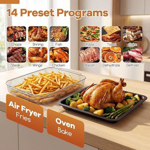 26 QT 1700W Air Fryer Toaster Oven Combo with Rotisserie in Saudi Arabia