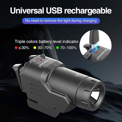 DARKFANG 1000 Lumen Tactical Flashlight with Dual-Switch in Kuwait