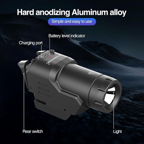 DARKFANG 1000 Lumen Tactical Flashlight with Dual-Switch in Kuwait
