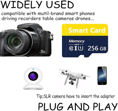 Memory Card 256GB Mini TF Card Ultra High Speed Smart Card for Android Phones,Action Camera,Tablets Expanded Storage in Saudi Arabia