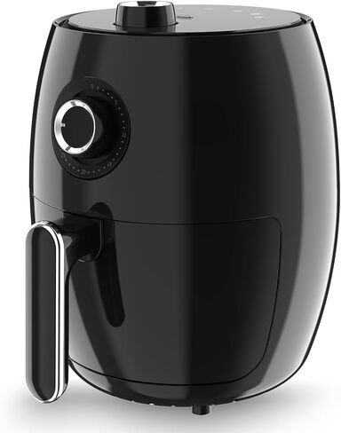 Compact Air Fryer Small 2QT, 4-in-1 Small Mini Airfryer, Bake, Roast, Reheat, 98% Less Oil, Adjustable Temperature Control w/ 60min Timer, Quiet, Nonstick & Dishwasher Safe Basket, BPA-Free, Black in Kuwait