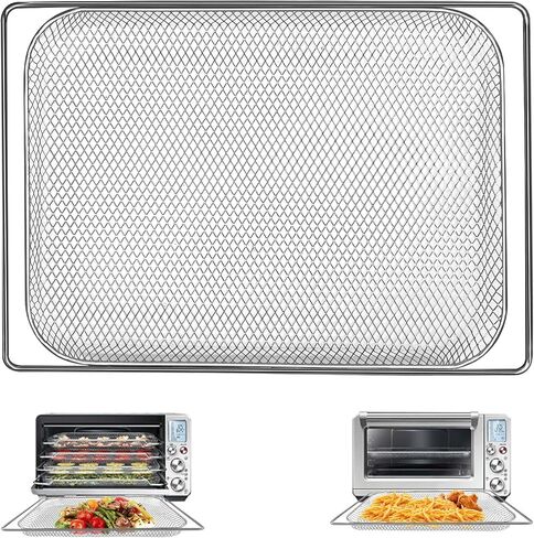 ملحقات مقلاة الهواء الذكية للفرن من Breville BOV900BSS BOV950BSS Smart Oven AirFryer Pro، 16.5 بوصة عمق × 11.8 بوصة عرض × 0.5 بوصة ارتفاع، سلال شبكية من الفولاذ المقاوم للصدأ بدرجة الطعام لفرن محمصة مقلاة الهواء Breville in Kuwait