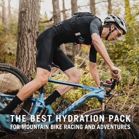 USWE Airborne Limited Race Edition with Water Bladder Included, Hydration Backpack for Men and Women, Ideal for MTB, Cycling, Mountain Biking (9L, Black Grey) in Kuwait