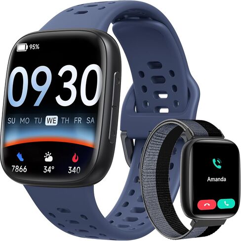 Smart Watches for Men (2 Bands), [1.85" AMOLED Screen] Fitness Tracker in Kuwait